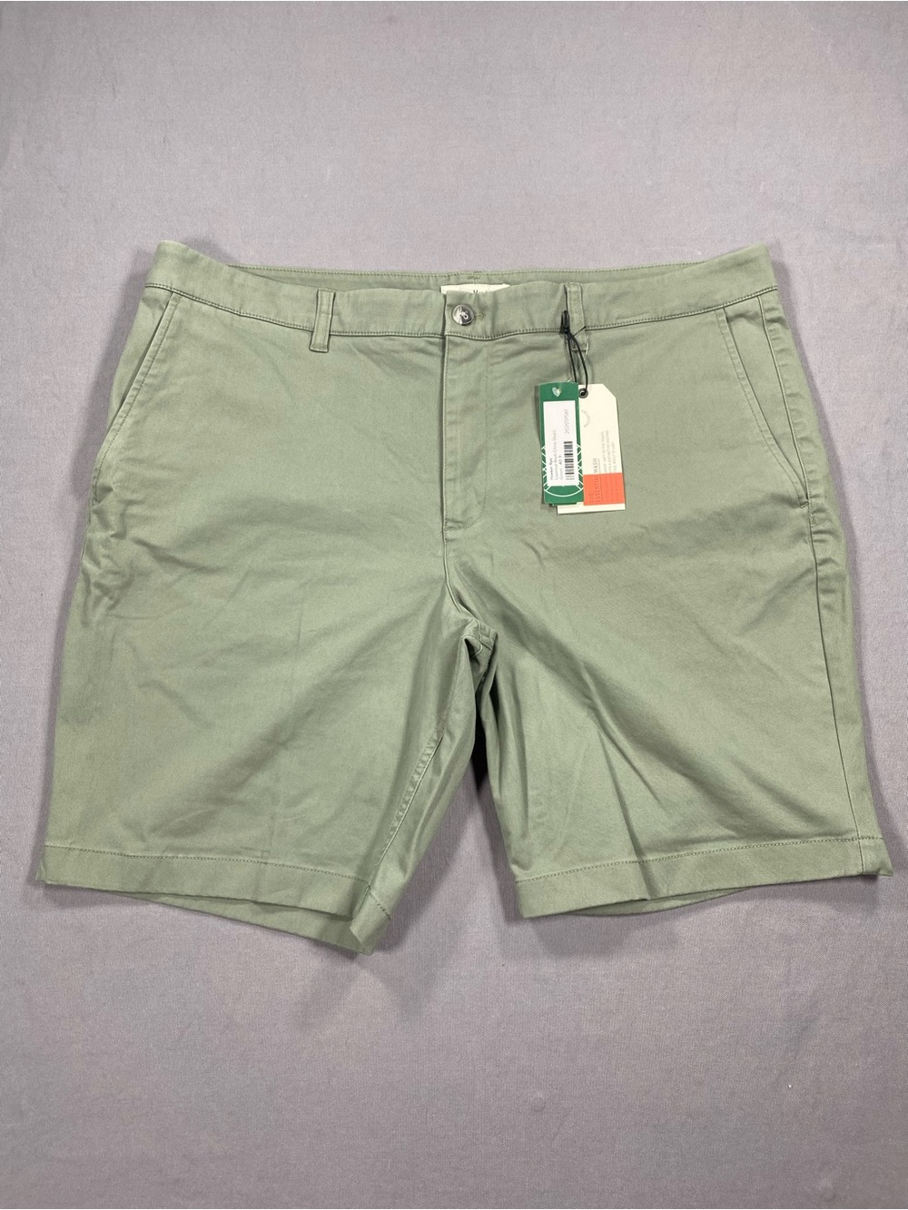 Hawker Rye Men's Sage Green Flat-Front Chino Shorts
